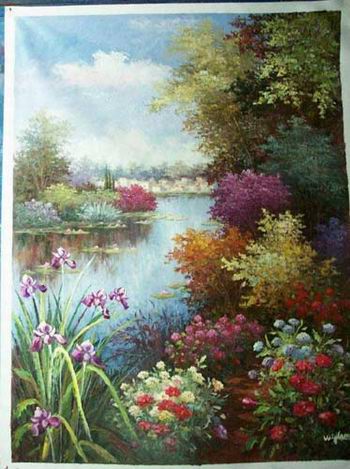 Mediterranean Garden oil painting