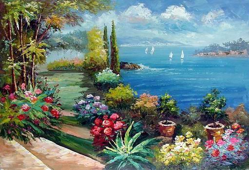Mediterranean Sea oil painting