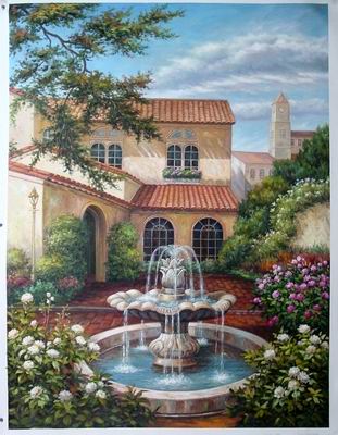 discount oil paintings oil painting in a Garden Garden oil painting