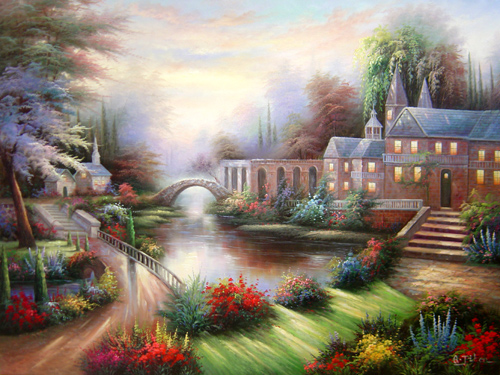 Italy Cottages Landscapes oil painting