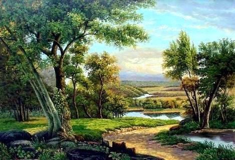 Still life painting oil painting on canvas Landscape oil painting