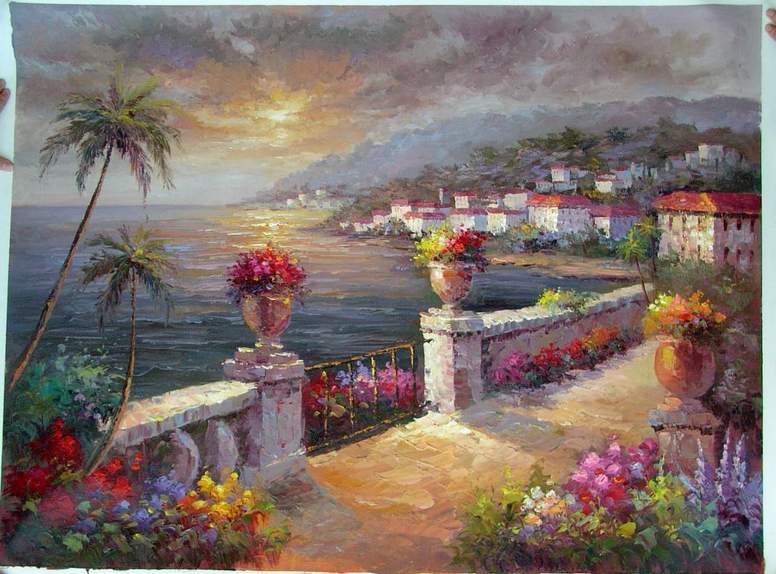 Mediterranean Sea oil painting