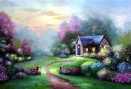 Italy Cottages Landscapes oil painting