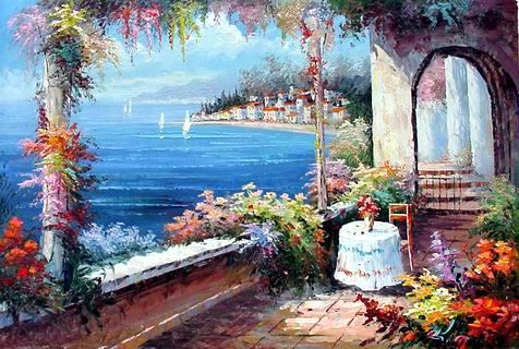 Mediterranean Sea oil painting