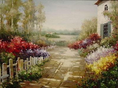 painting reproductions Garden Oil Paintings Garden oil painting
