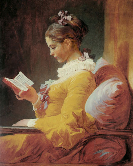 Young Girl Reading, Jean-Honor&eacute; Fragonard