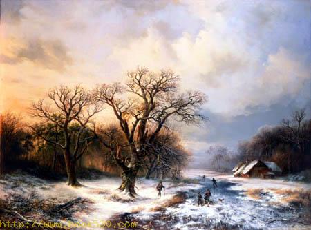 A Winter Landscape with Skaters