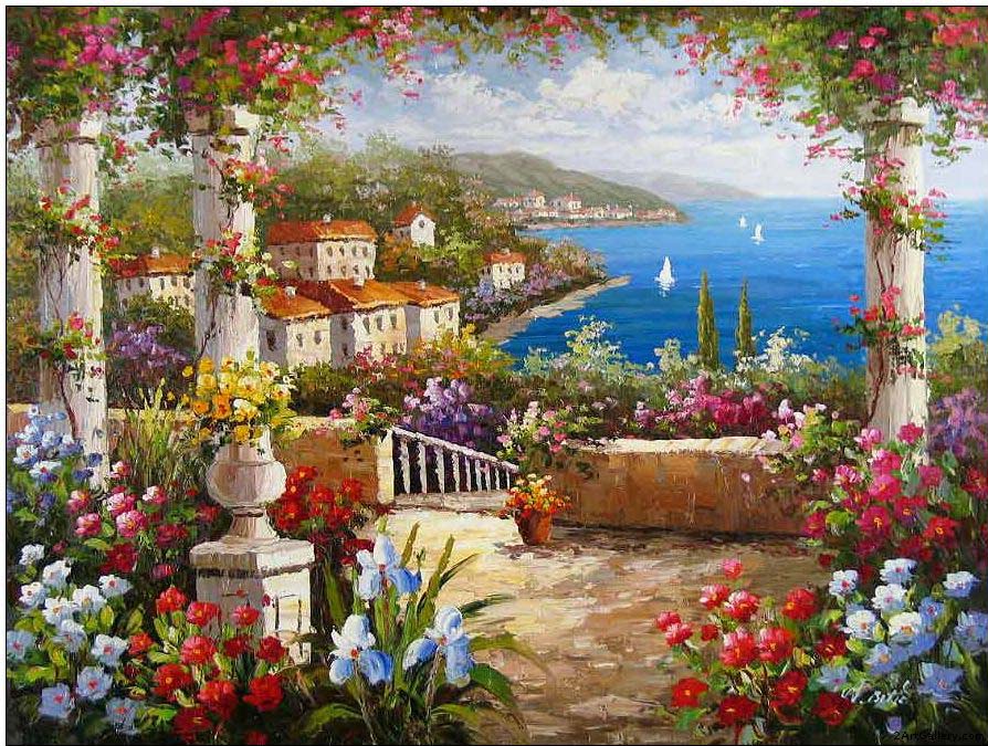 Mediterranean oil painting