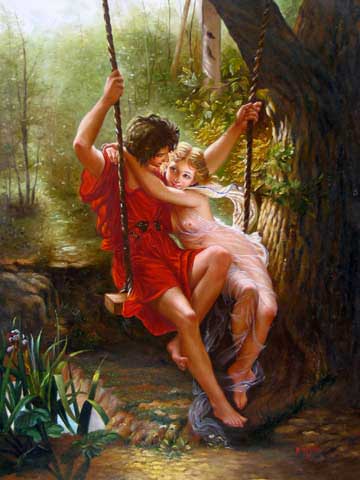 Romantic oil painting