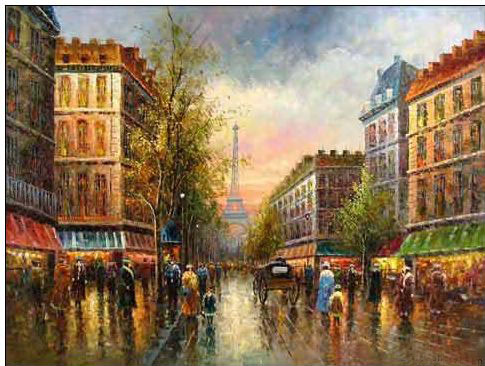 Paris Street oil painting