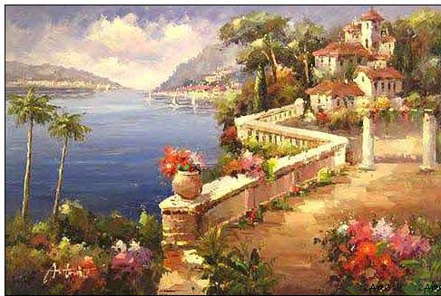 Mediterranean oil painting