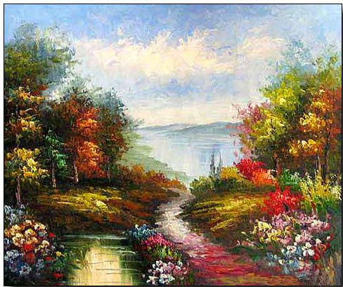 Landscape oil painting