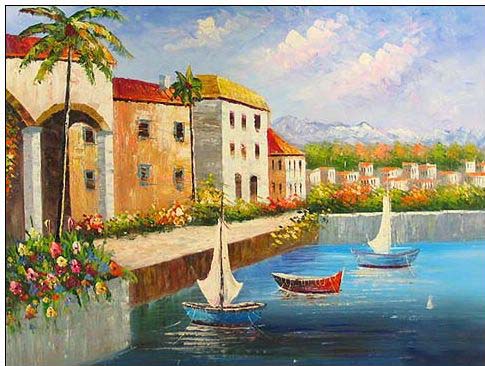 Mediterranean oil painting