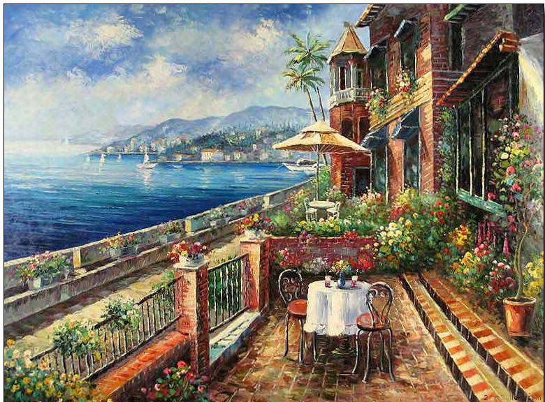 Mediterranean oil painting