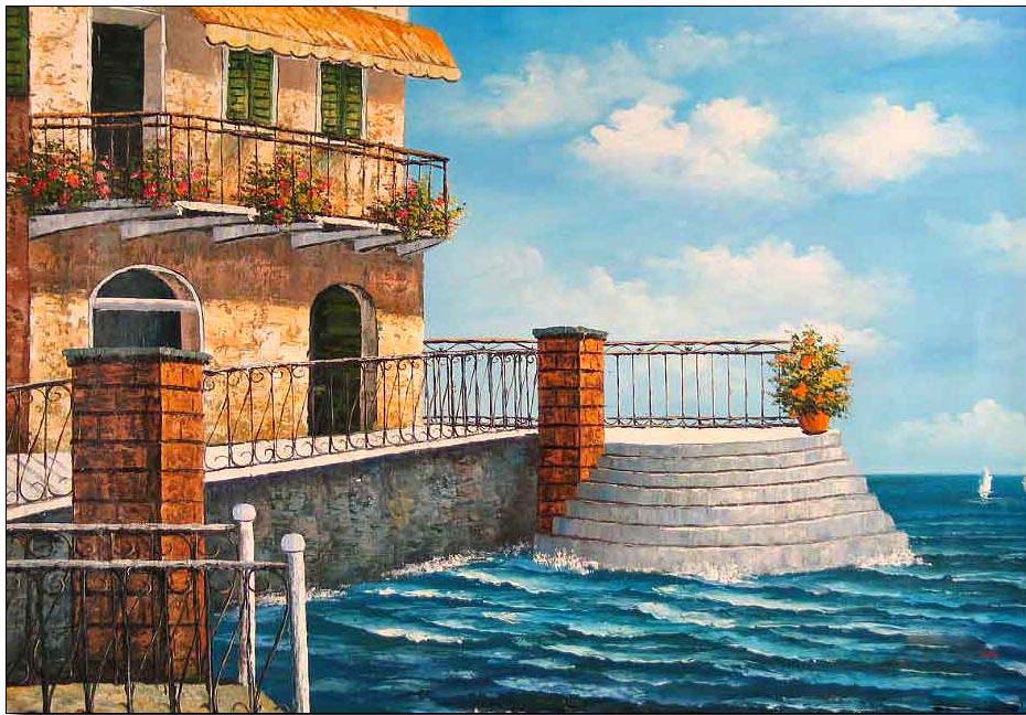 Mediterranean oil painting