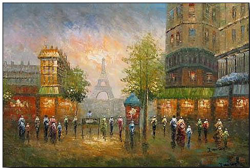 Paris Street oil painting