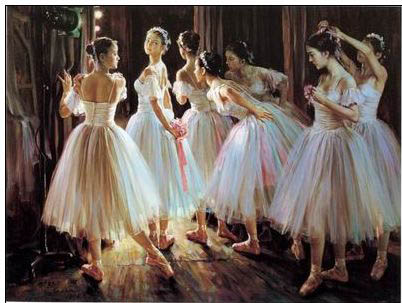 Ballet oil painting