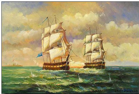 Boats and Ships oil painting