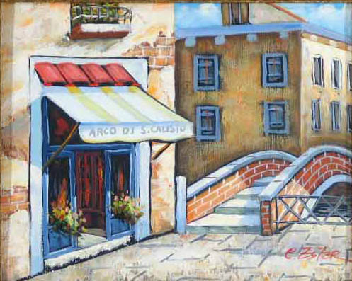 Cities oil painting