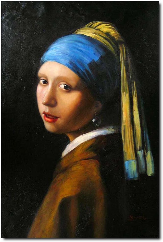 Woman oil painting