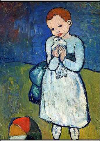 Child with Dove Oil Painting