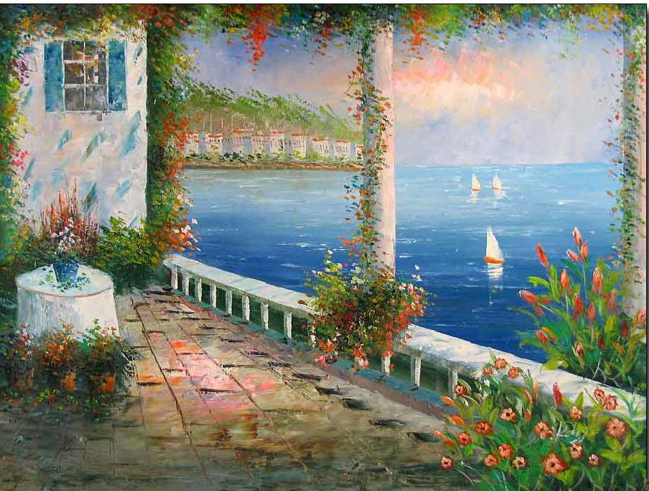 Mediterranean oil painting