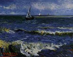 Seascape at Saintes Maries Vincent van Gogh Oil Painting