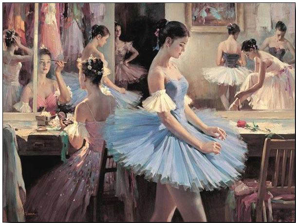 Ballet oil painting