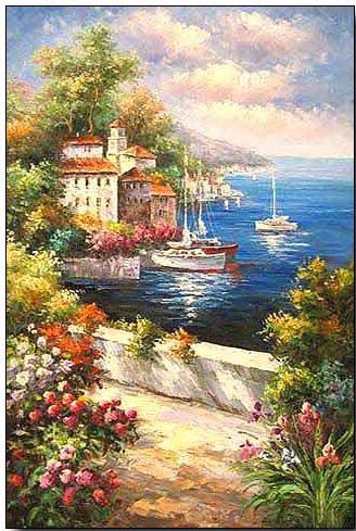 Mediterranean oil painting