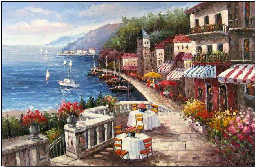 Mediterranean oil painting