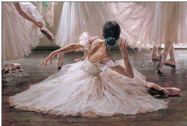 Ballet oil painting