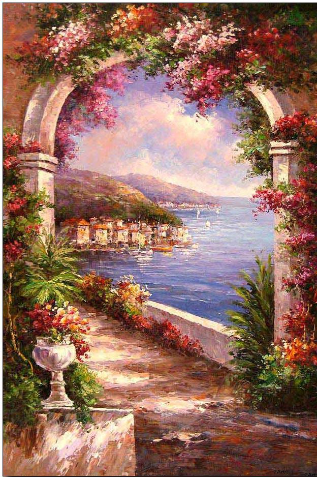 Mediterranean oil painting