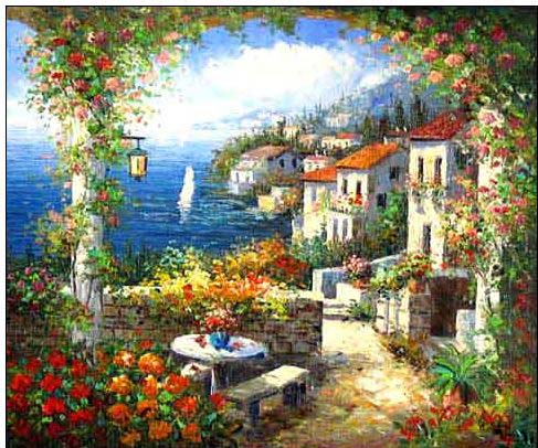 Mediterranean oil painting