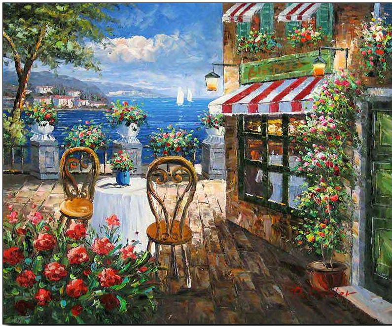 Mediterranean oil painting