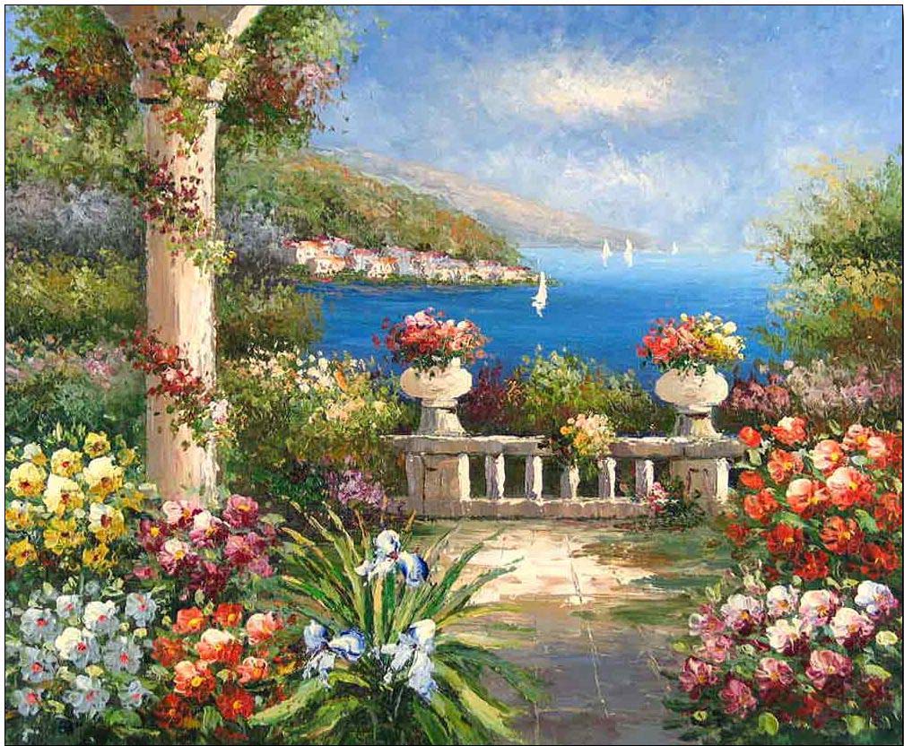 Mediterranean oil painting