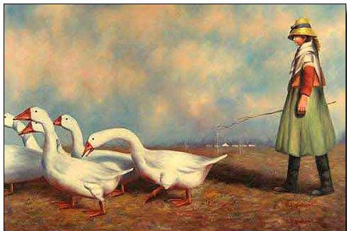 Animal oil painting