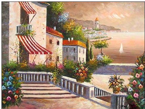 Mediterranean oil painting