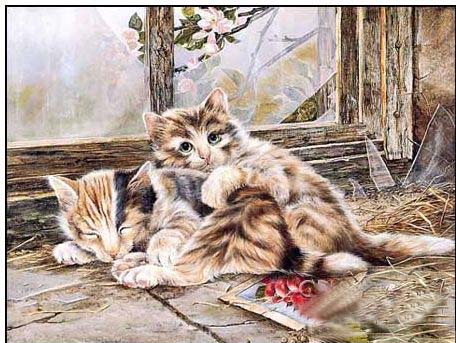 Animal oil painting