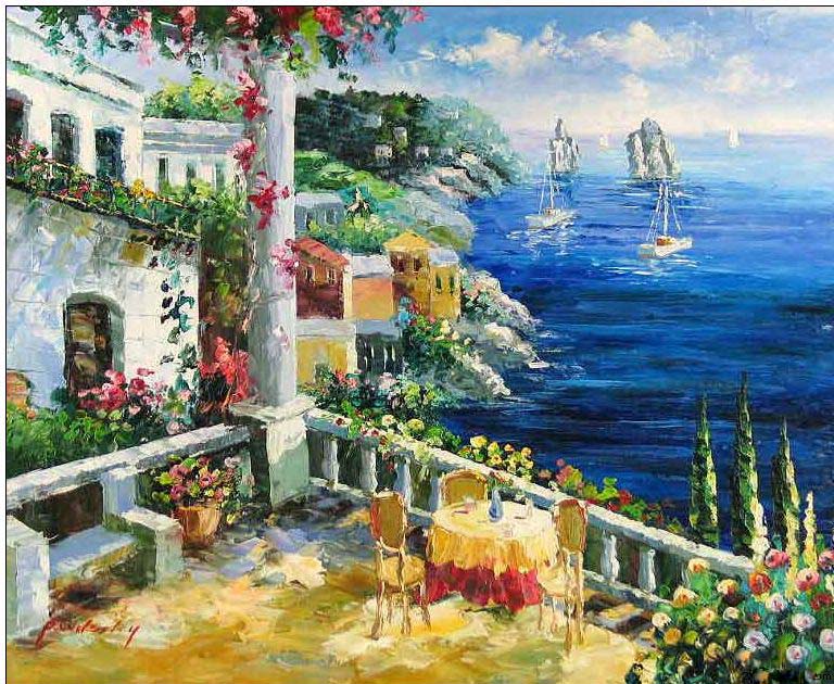 Mediterranean oil painting