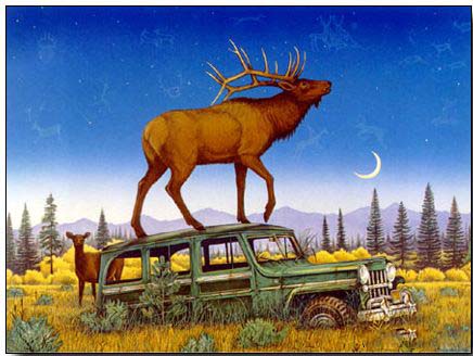 Animal oil painting