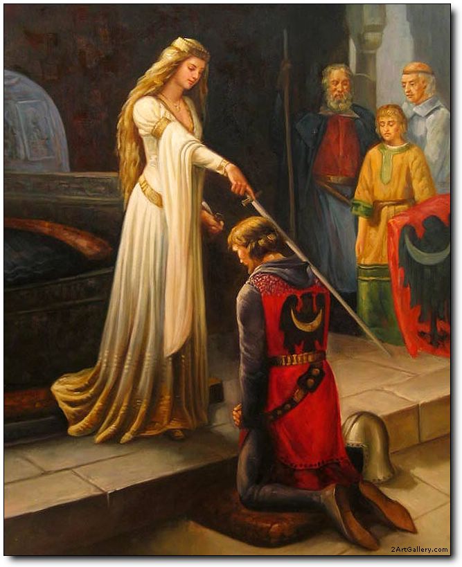 Knights oil painting