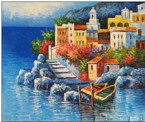 Mediterranean oil painting