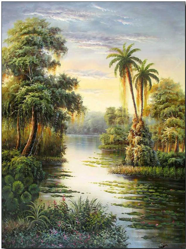 Landscape oil painting