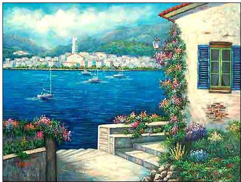 Mediterranean oil painting