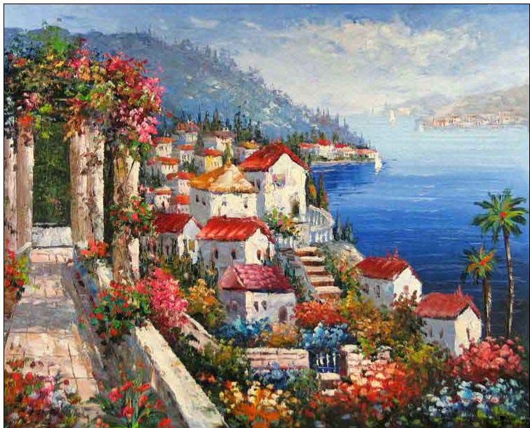 Mediterranean oil painting