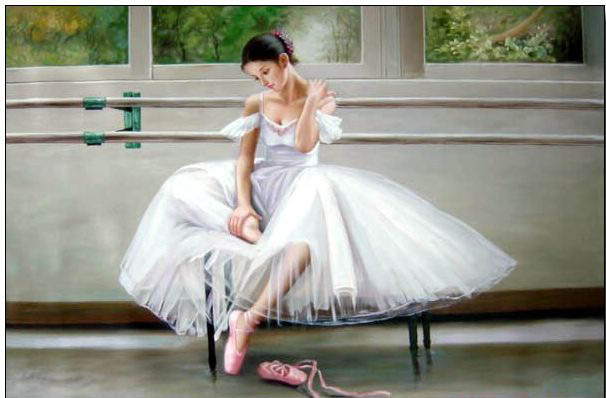 Ballet oil painting
