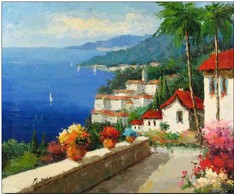 Mediterranean oil painting