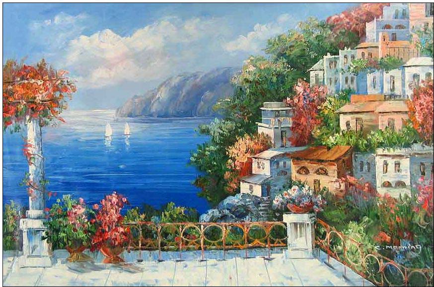Mediterranean oil painting