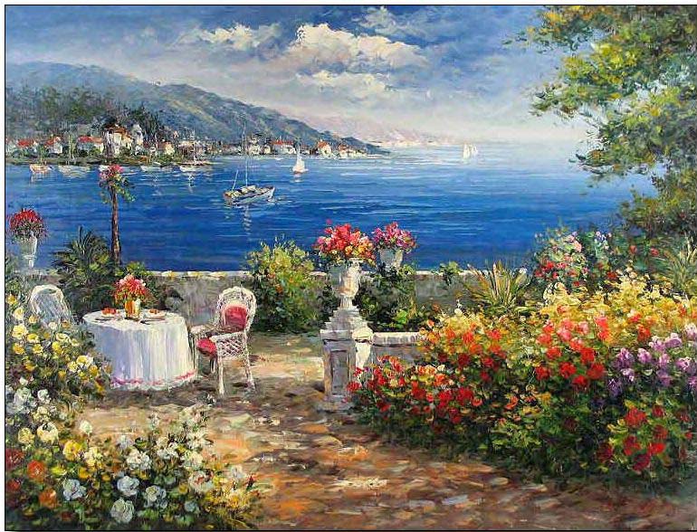 Mediterranean oil painting