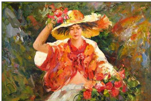 Floral oil painting